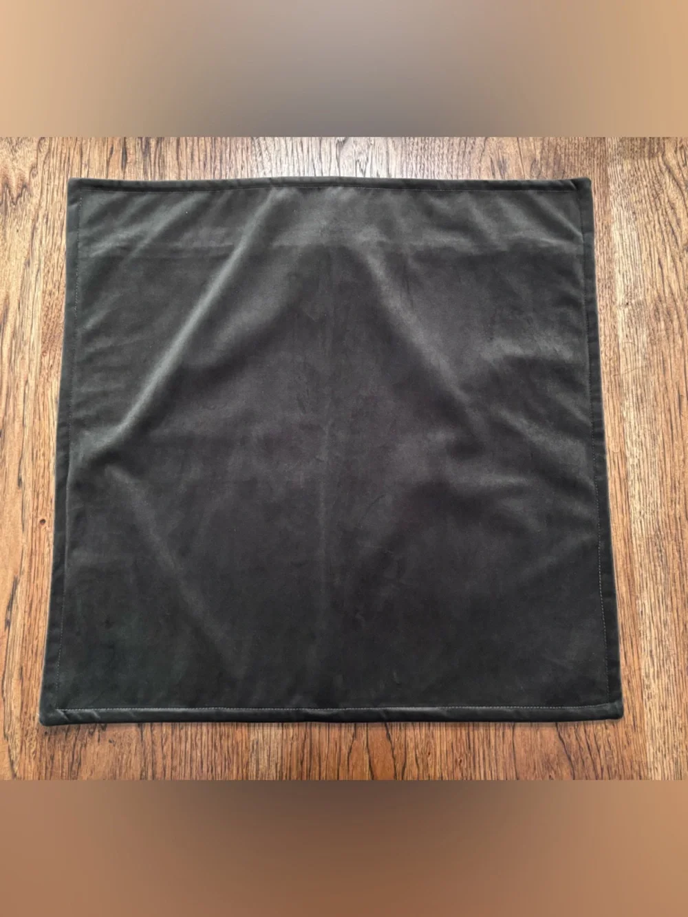 Black Gray Velvet Linen Back Pillow Cover 23x23 Zip OEKO-TEX Modern Luxe